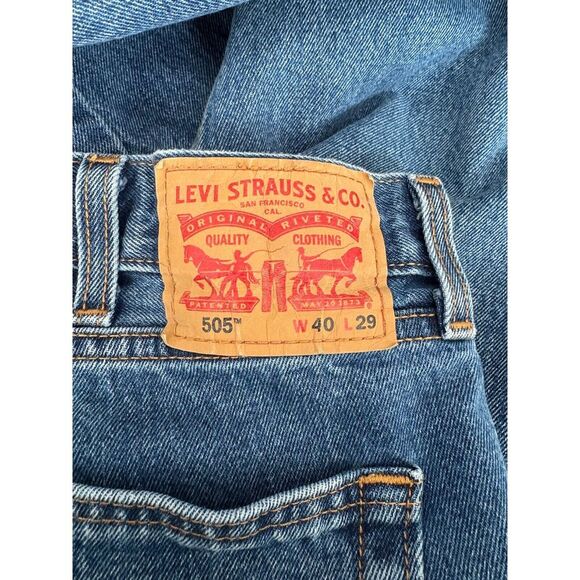 Vintage‎ Levi's 505 Jeans Mens 40x29 USA Made Regular Fit Tapered 90s - Picture 1 of 9